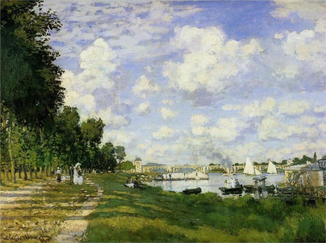 The Basin at Argenteuil, 1872 - Claude Monet Paintings